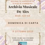 “L’archivio musicale del sacerdote Augusto De Ales di Camerino. Secc. XIX-XX”