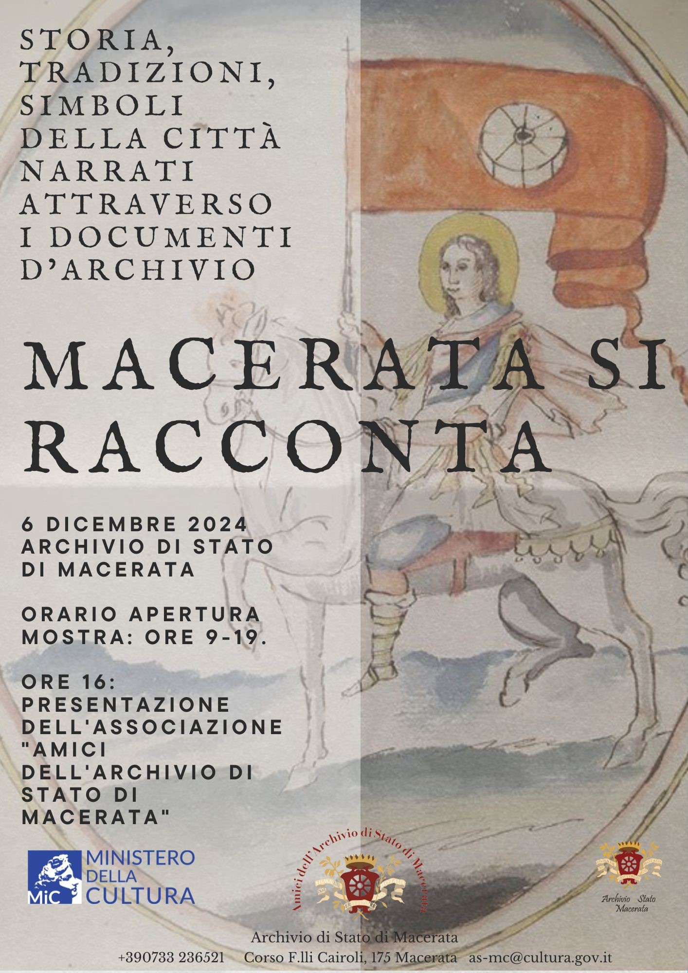 “Macerata si racconta: storia, tradizioni, simboli della città narrati attraverso i documenti d’archivio”. Mostra documentaria e presentazione dell’Associazione “Amici dell’Archivio di Stato di Macerata”