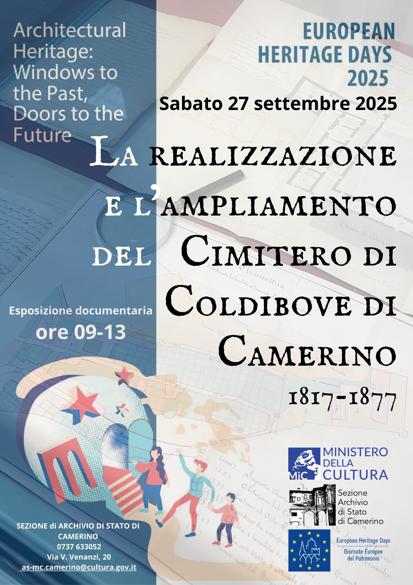 Giornate Europee della Cultura 2025. Mostra documentaria: “La realizzazione e l’ampliamento del cimitero di Coldibove di Camerino, 1817-1877”